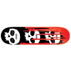 Zero 3 Skulll blood skateboard deck zwart-wit-rood 8.0"