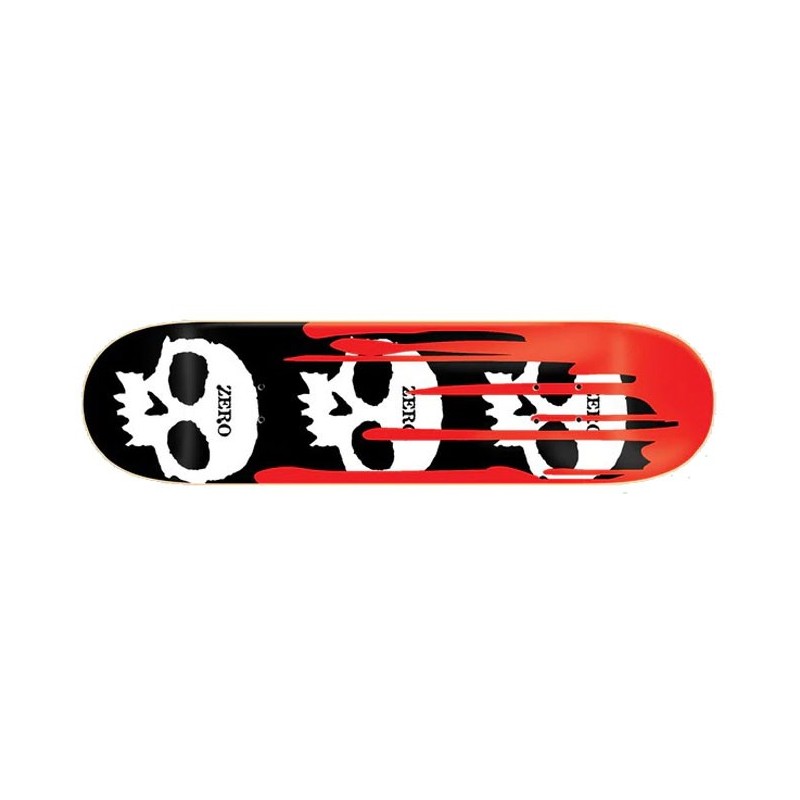 Zero 3 Skulll blood skateboard deck zwart-wit-rood 8.0"