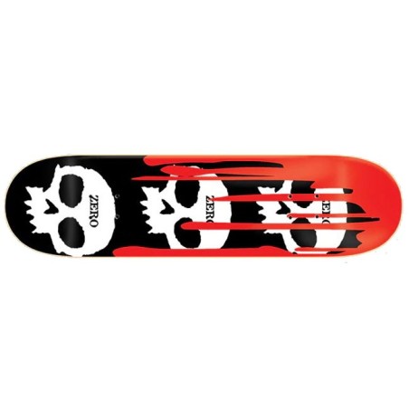 Zero 3 Skulll blood Skateboarddeck schwarz-weiß-rot 8.0"