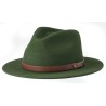 Brixton Messer Fedora chapeau vert mousse