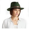 Brixton Messer Fedora chapeau vert mousse
