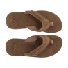 Quiksilver La Jolla brown leather slippers