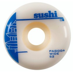 Sushi Pagoda Wide skate wheels white-blue (set of 4)