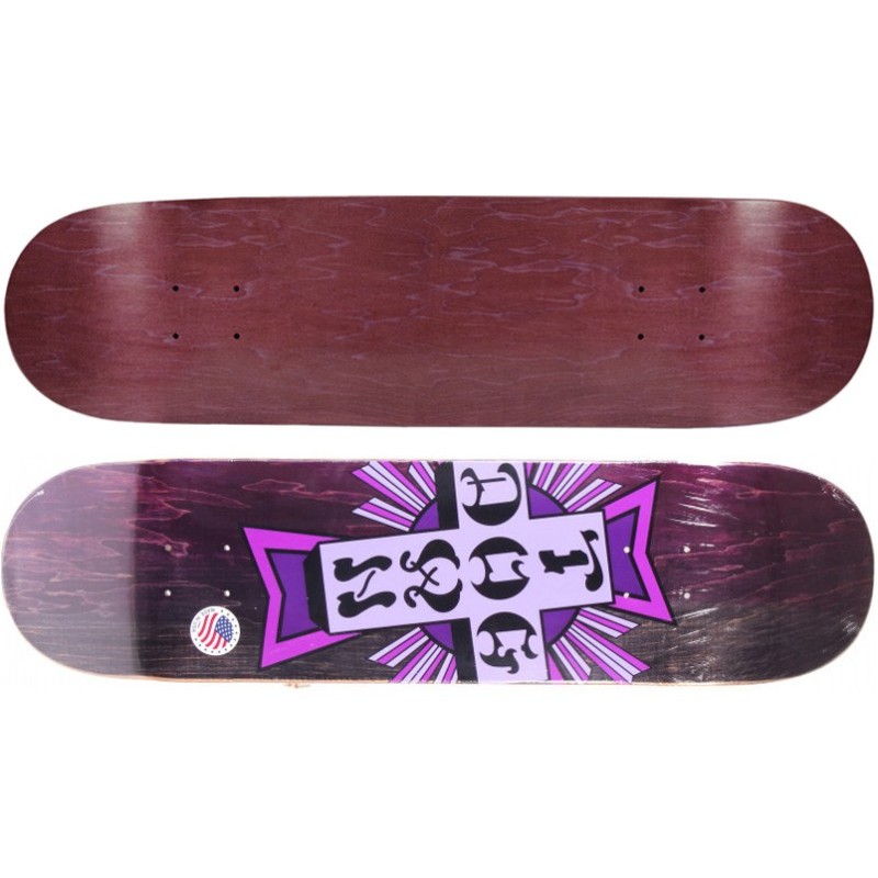 Dogtown Purple Cross 8.75" Skateboarddeck