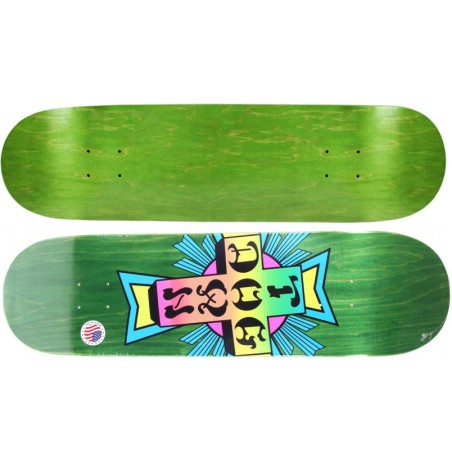 Dogtown Neon Cross 8.75" skateboarddeck groen