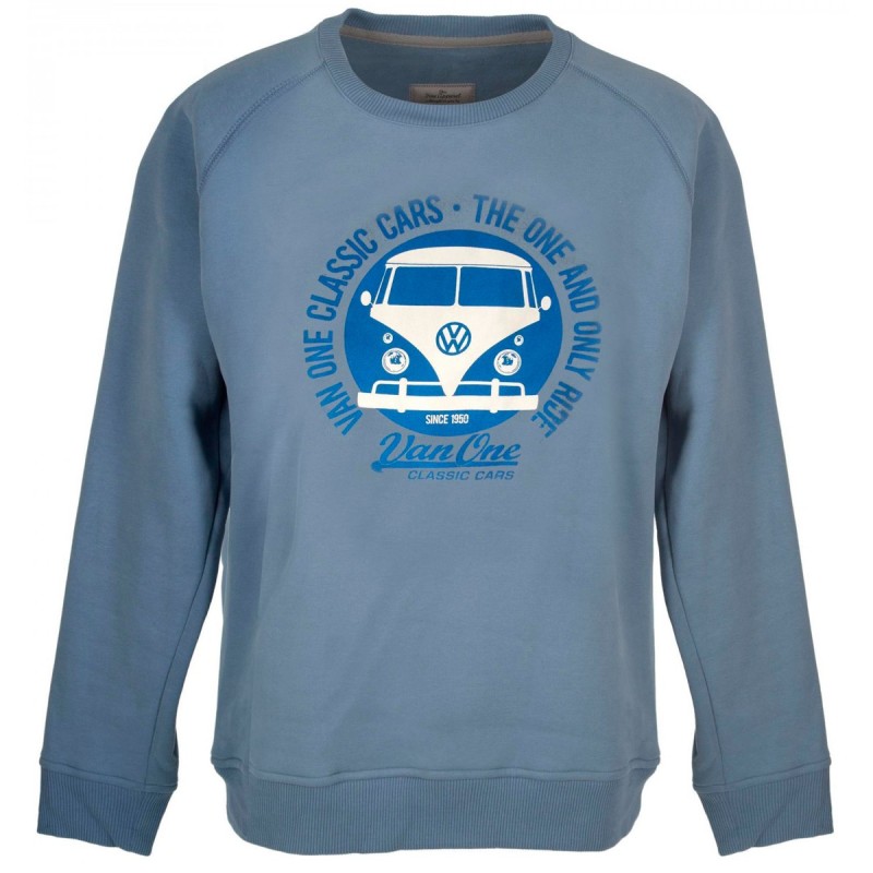 Van One Classic Cars Bulli Face Classic VW sweatshirt blau
