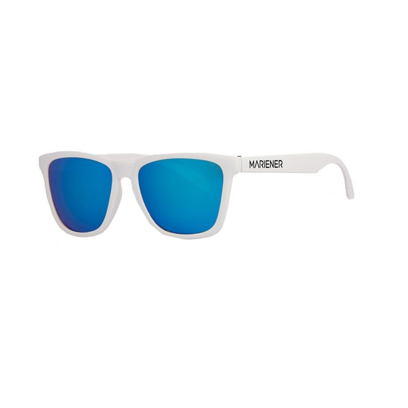 Mariener Melange Reflective matte white-sky flexible sunglasses