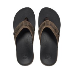 Reef Cushion Lux slippers tan black