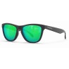 Mariener Melange reflective matte black flexframe sunglasses (various lens colors)