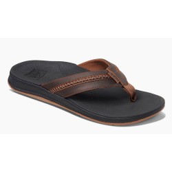 Reef LTHR Ortho coast slippers black-brown