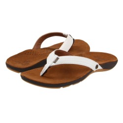 Reef Miss J-bay leren damesslipper tan white