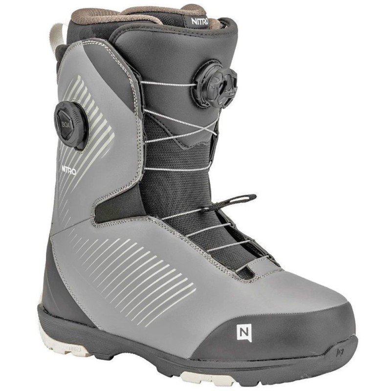 Nitro Club 2x BOA Snowboardschuhe grau-schwarz