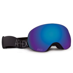 Aphex Explorer XPR Skibrille matschwarz - revo blue Linse S2 (+S1)