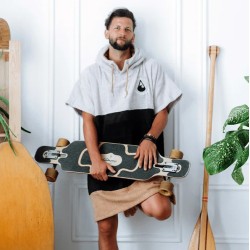 Wave Hawaii Soul poncho beige-zwart M