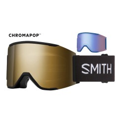 Smith Squad MAG Masque de ski ChromaPop Sun Black Gold Mirror / ChromaPop Storm Blue Sensor Mirror S3/S1