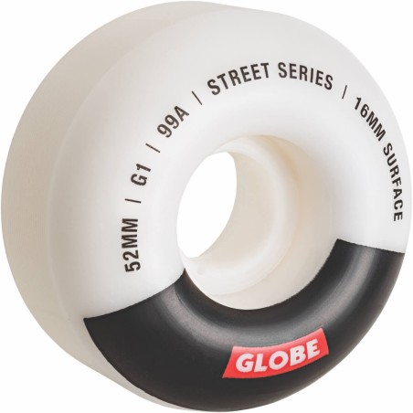 Globe G1 52 mm skate wheels white black (Set of 4)