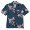 Brixton Bunker Vacation camp collar shirt midnight blue
