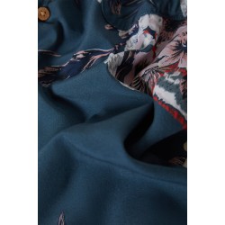 Brixton Bunker Vacation camp collar shirt midnight blue
