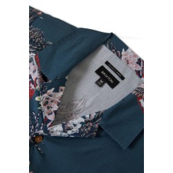 Brixton Bunker Vacation camp collar shirt midnight blue