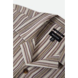 Brixton Bunker twisted stripes shirt robuust rood