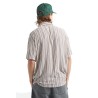Brixton Bunker twisted stripes shirt robuust rood