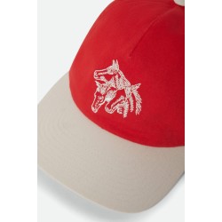 Brixton Round up cap red white