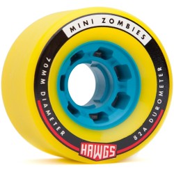 Landyachtz Mini Zombie Hawgs wielen 70 mm 82a geel