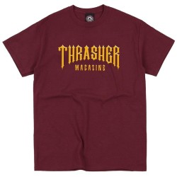 Thrasher Low Low Logo-T-Shirt kastanienbraun