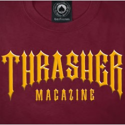 Thrasher Low Low Logo-T-Shirt kastanienbraun