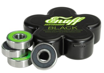 Enuff Blacks ultra precision longboard bearings 8-pack