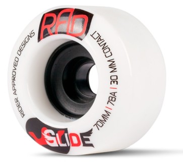 RAD Glide 70 mm longboard wheels white
