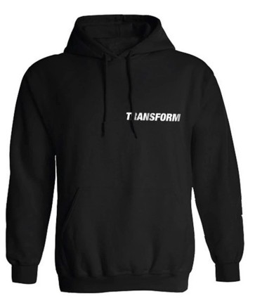 Transform Fast text hoodie black