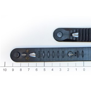 Nitro toe cable strap connector S-curv black ratchet side (set)