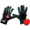 Blood Orange Leather Slide Gloves black-red