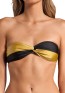 Insight Twist of lime bandeau bikini black - gold