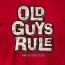 Kado voor vader, papa kado, geef een t-shirt kado, leuke t-shirts, Old Guys Rule Aged to perfection T-shirt rood