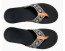 Reef Ortho-Bounce woven female slippers black-white