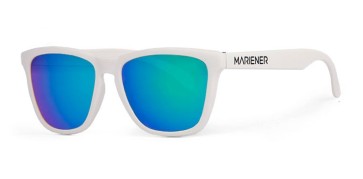 Mariener Melange White flexible frame sunglasses sky