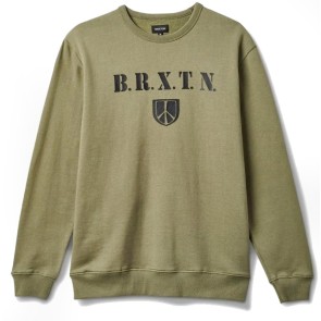 Brixton Peace shield crew sweater olive