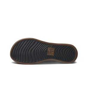 Reef Cushion Bounce Lux slippers tan black