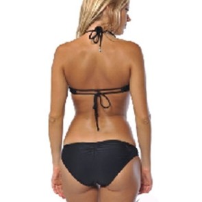Roxy Solid Rio bandeau bikini schwarz