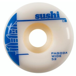 Sushi Pagoda Wide skate wheels white-blue 52 mm