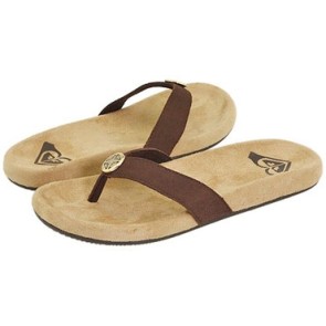 Roxy Vamonos female suede slippers brown