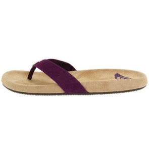 Roxy Vamonos leather female slippers purple