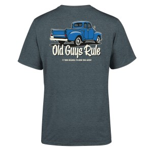 Old Guys Rule It took decades t-shirt navy rear